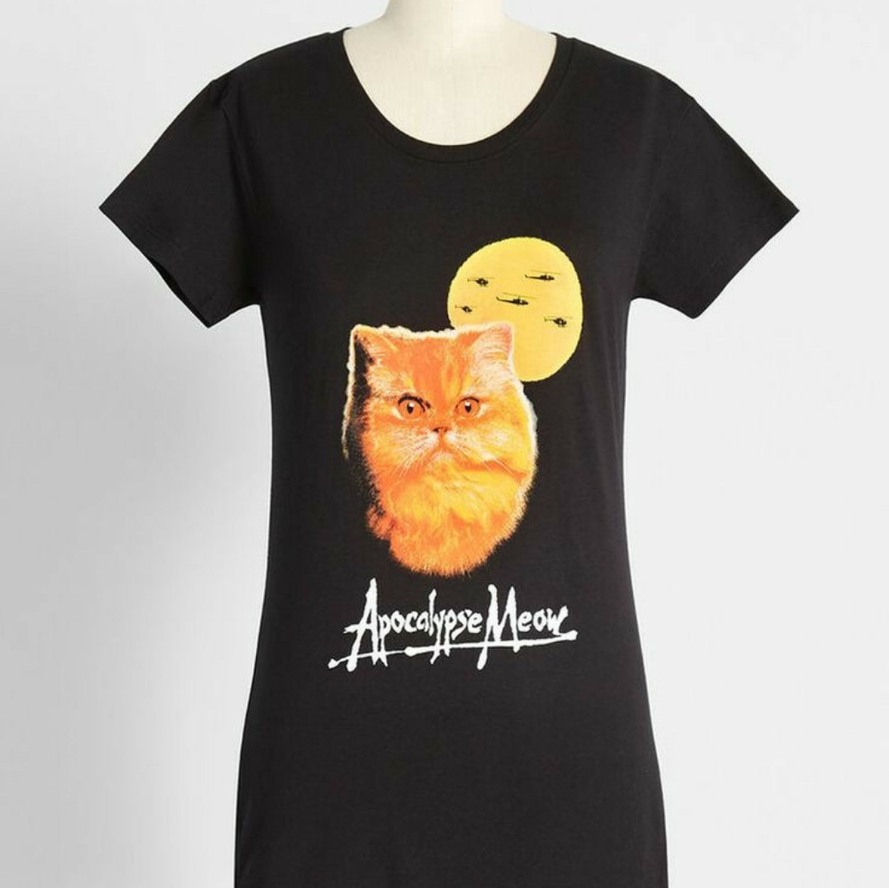 Modcloth black Apocalypse Meow cat t-shirt